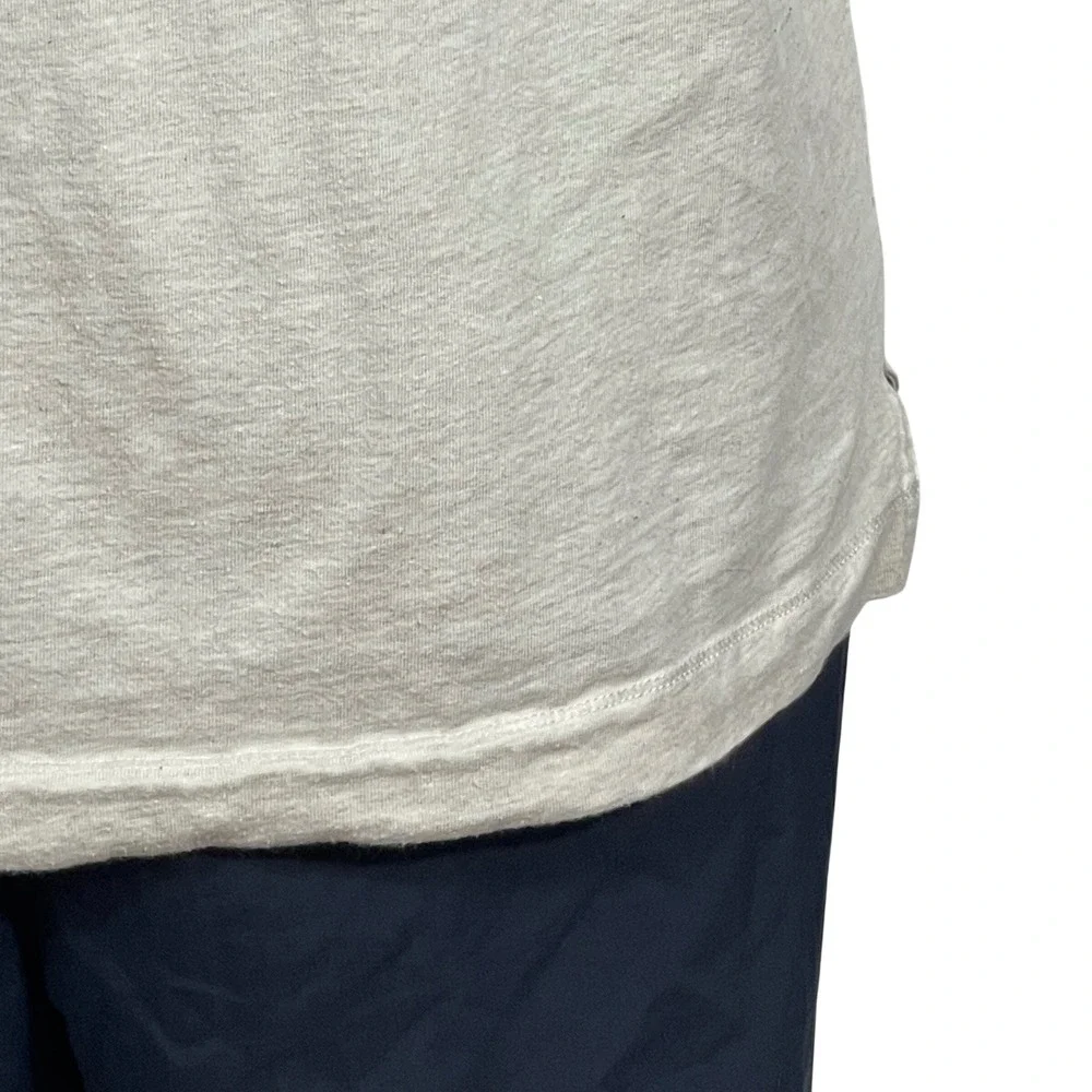 Banana Republic Mens L Tall 100% Supima Cotton Crewneck Slub Tee Shirt Oatmeal